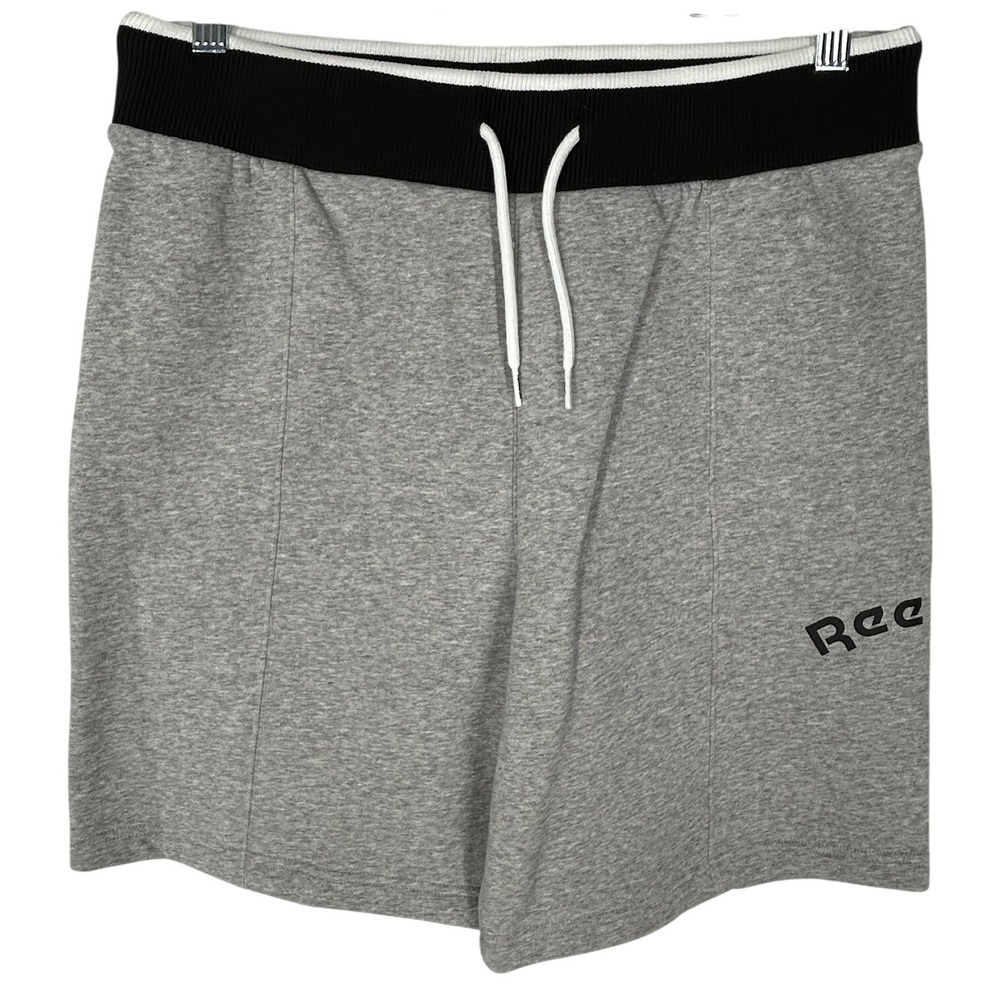 Reebok Grey Sweat Shorts Drawstring Waist Side Logo Men's Size M NWT Sample Tag